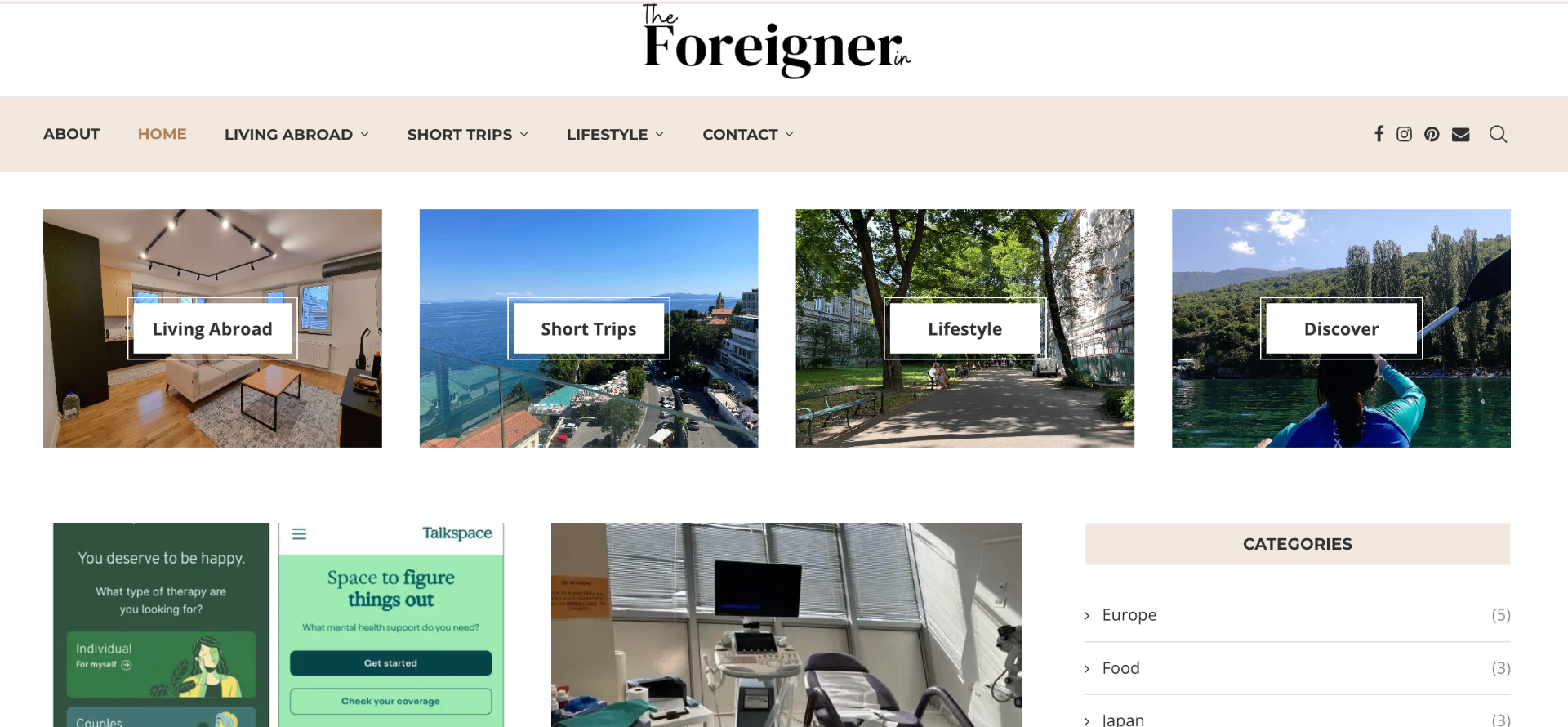 The Foreigner In homepage